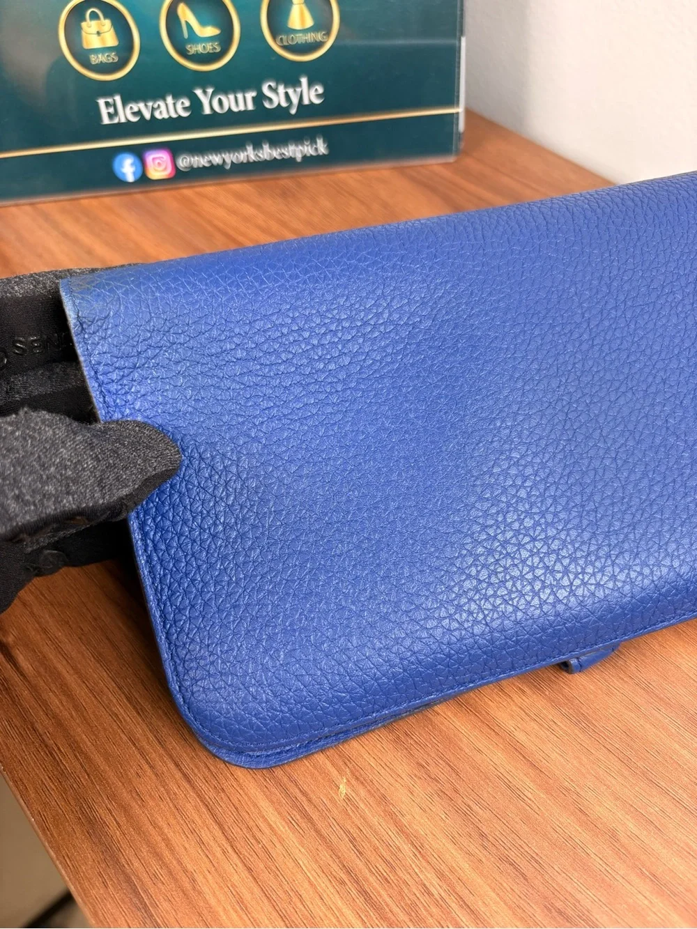Hermes Dogon Wallet in Electric Blue Togo Leather
